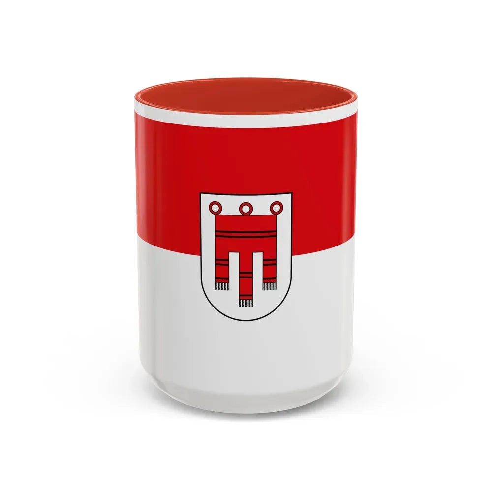 Flag of Vorarlberg Austria - Accent Coffee Mug 15oz Red - Go Mug Yourself