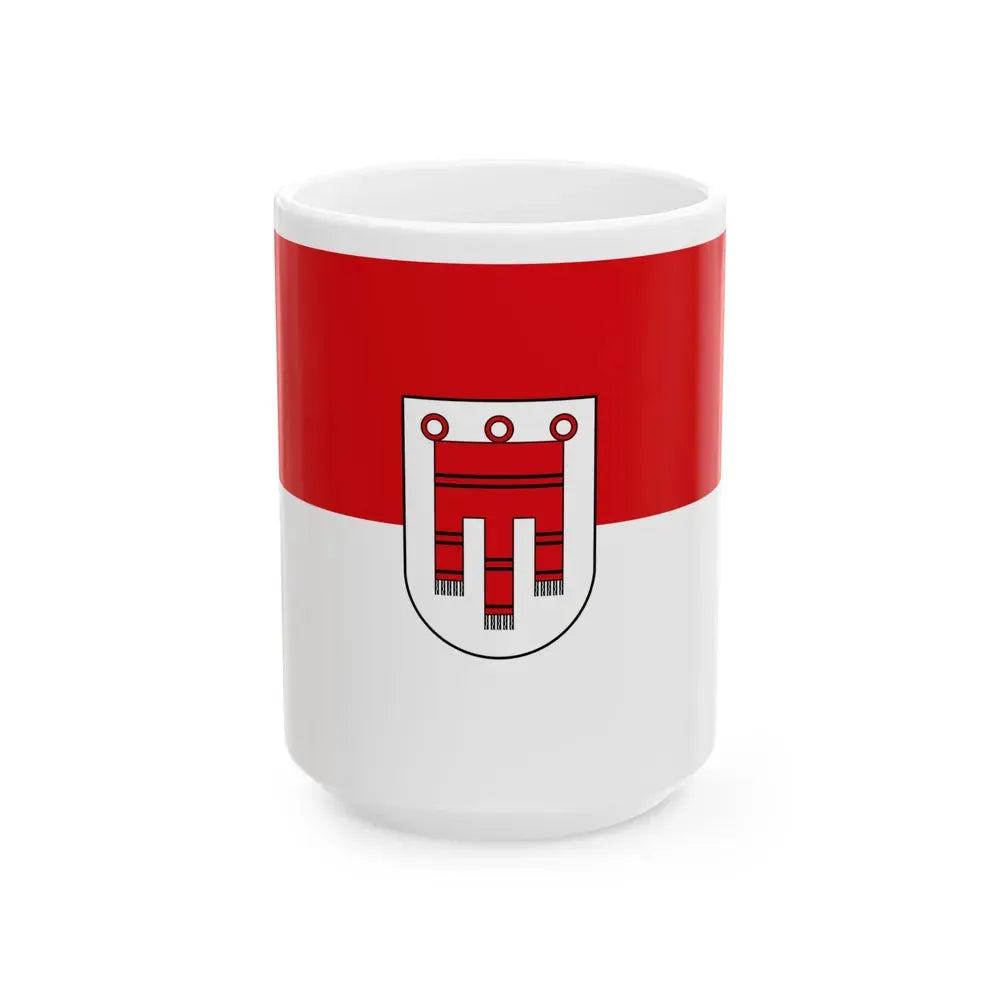 Flag of Vorarlberg Austria - White Coffee Mug 15oz - Go Mug Yourself