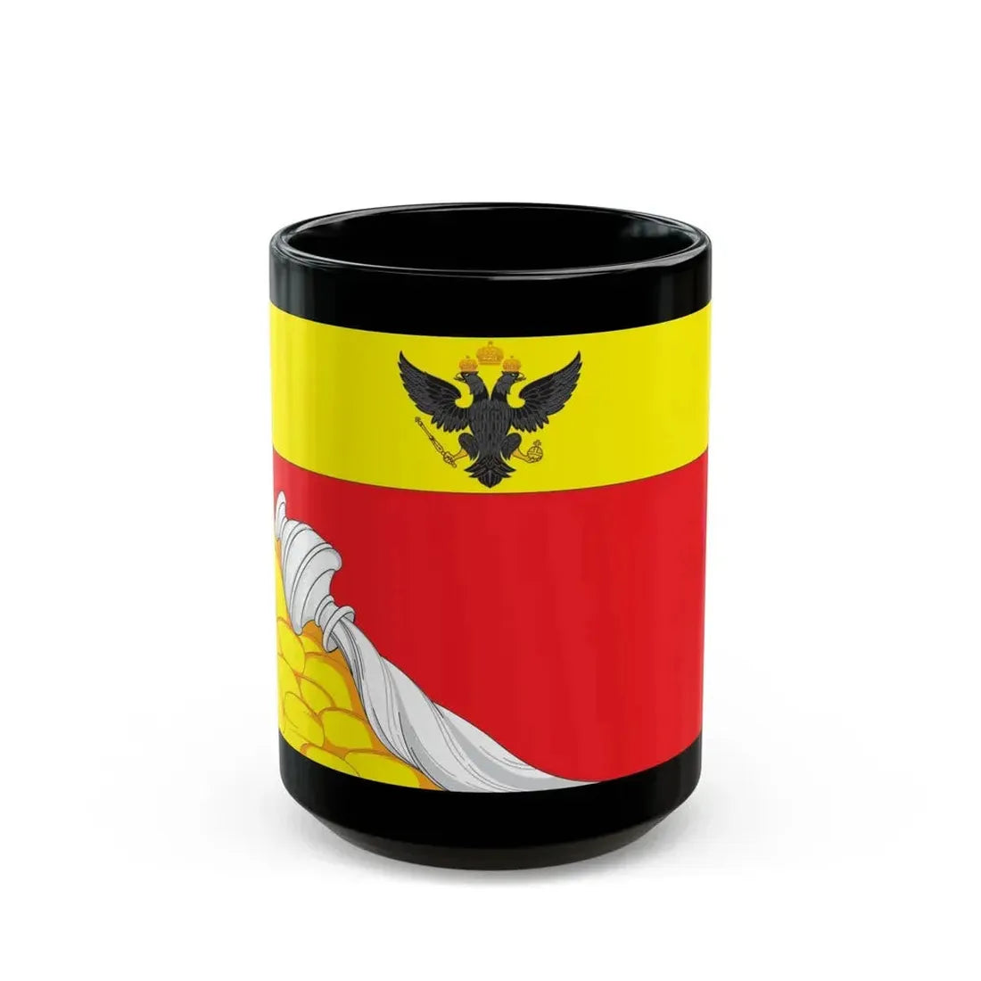Flag of Voronezh Russia - Black Coffee Mug 15oz - Go Mug Yourself