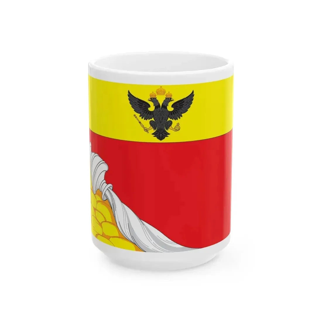 Flag of Voronezh Russia - White Coffee Mug 15oz - Go Mug Yourself