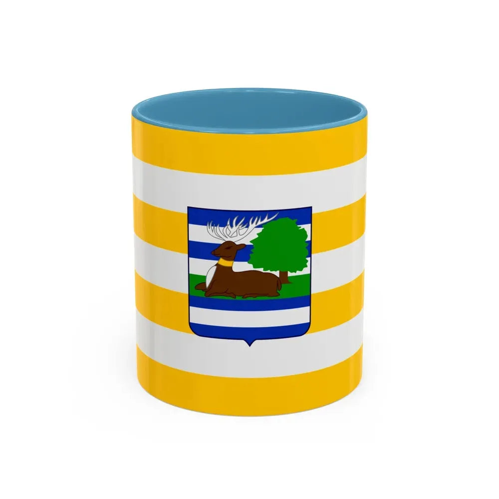 Flag of Vukovar Srijem County Croatia - Accent Coffee Mug 11oz Light Blue - Go Mug Yourself
