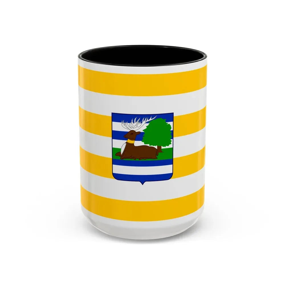 Flag of Vukovar Srijem County Croatia - Accent Coffee Mug 15oz Black - Go Mug Yourself