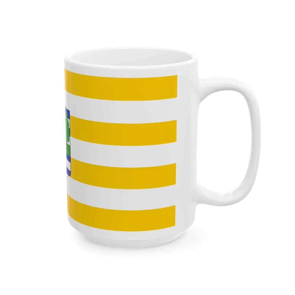 Flag of Vukovar Srijem County Croatia - White Coffee Mug - Go Mug Yourself