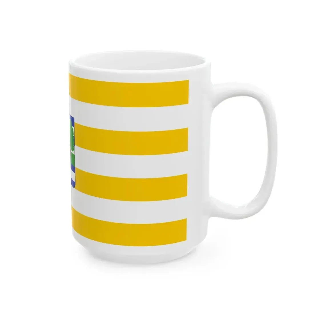 Flag of Vukovar Srijem County Croatia - White Coffee Mug - Go Mug Yourself