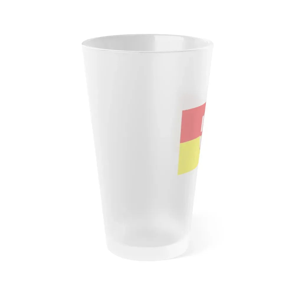 Flag of Vulkaneifel Germany - Frosted Pint Glass 16oz - Go Mug Yourself