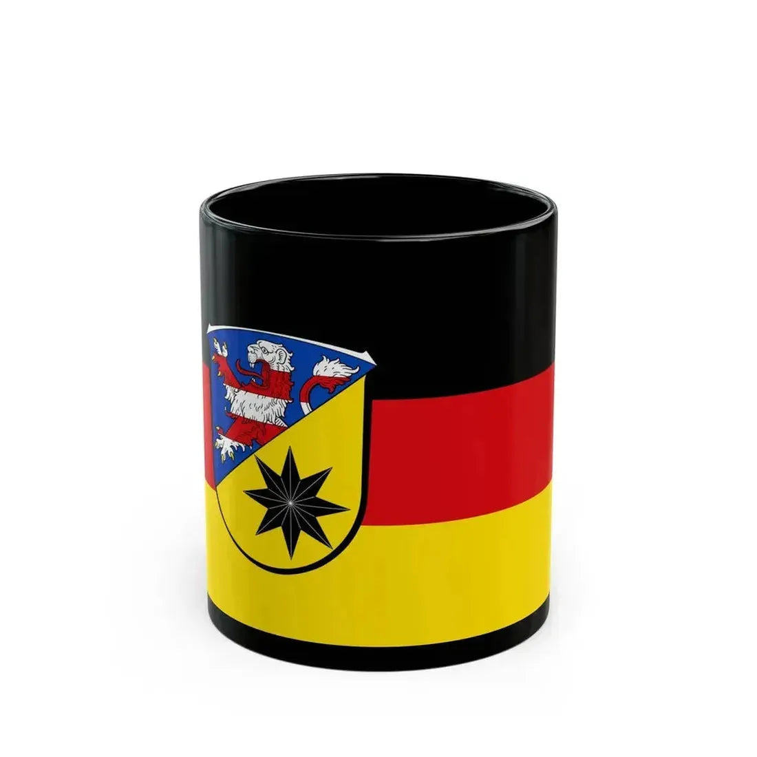Flag of Waldeck Frankenberg Germany - Black Coffee Mug 11oz - Go Mug Yourself