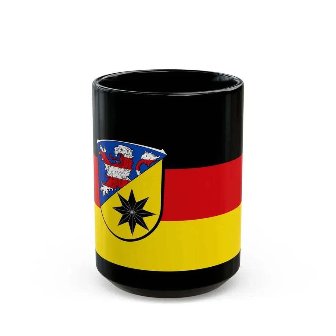 Flag of Waldeck Frankenberg Germany - Black Coffee Mug 15oz - Go Mug Yourself