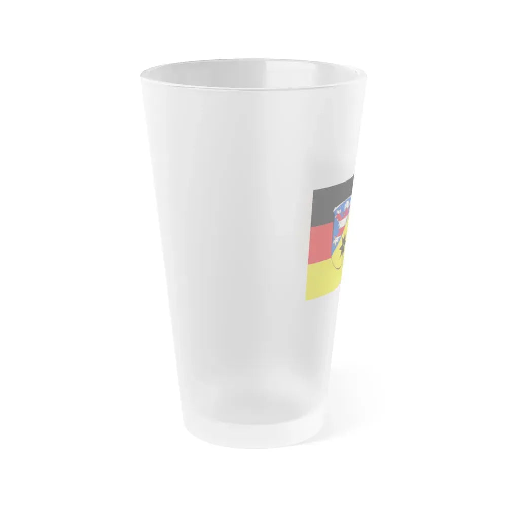 Flag of Waldeck Frankenberg Germany - Frosted Pint Glass 16oz - Go Mug Yourself