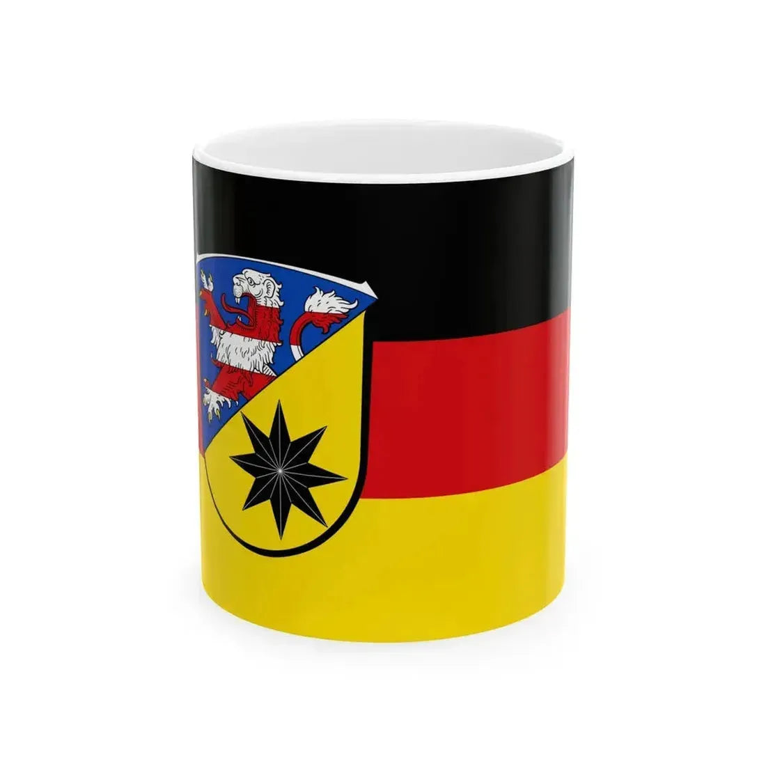 Flag of Waldeck Frankenberg Germany - White Coffee Mug 11oz - Go Mug Yourself