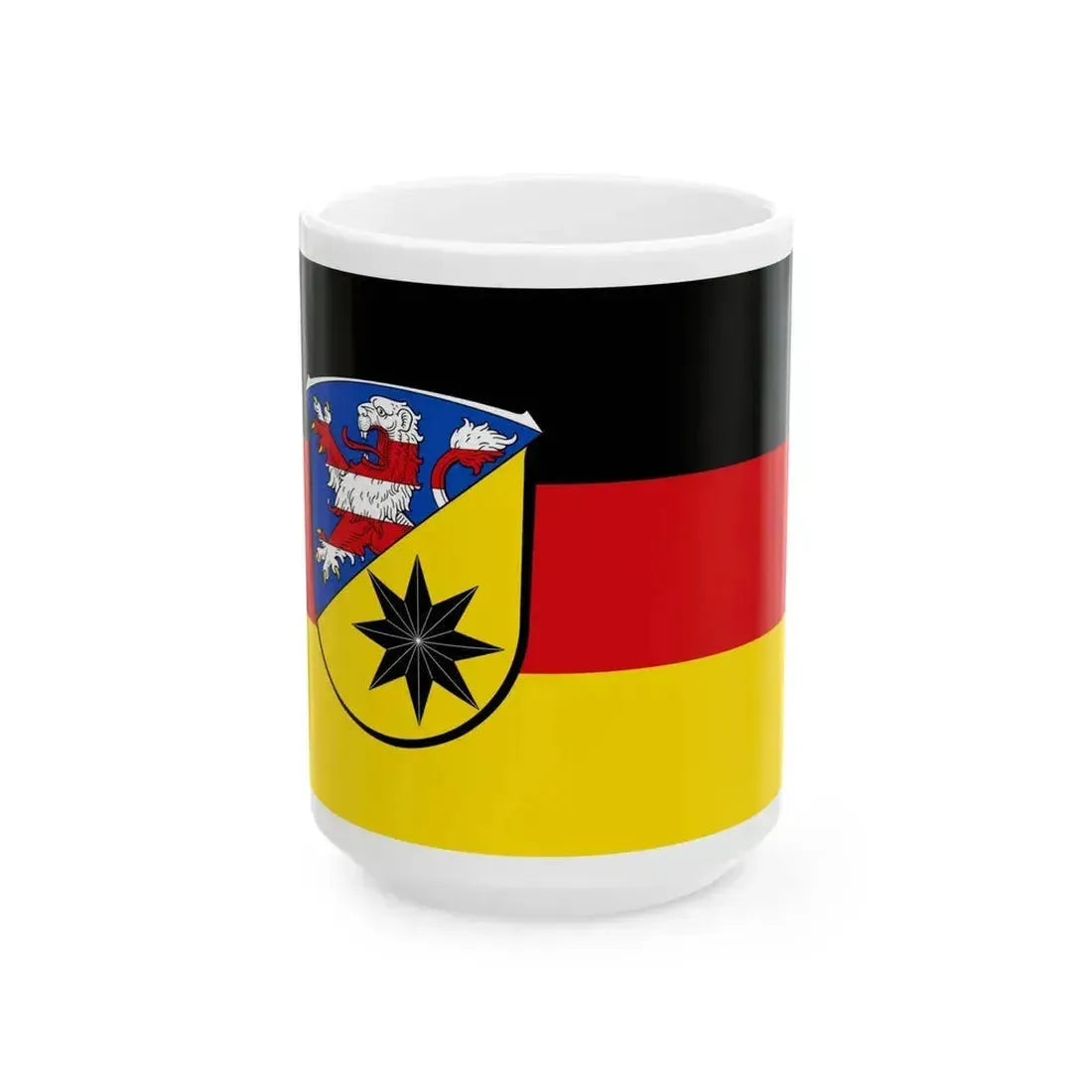 Flag of Waldeck Frankenberg Germany - White Coffee Mug 15oz - Go Mug Yourself