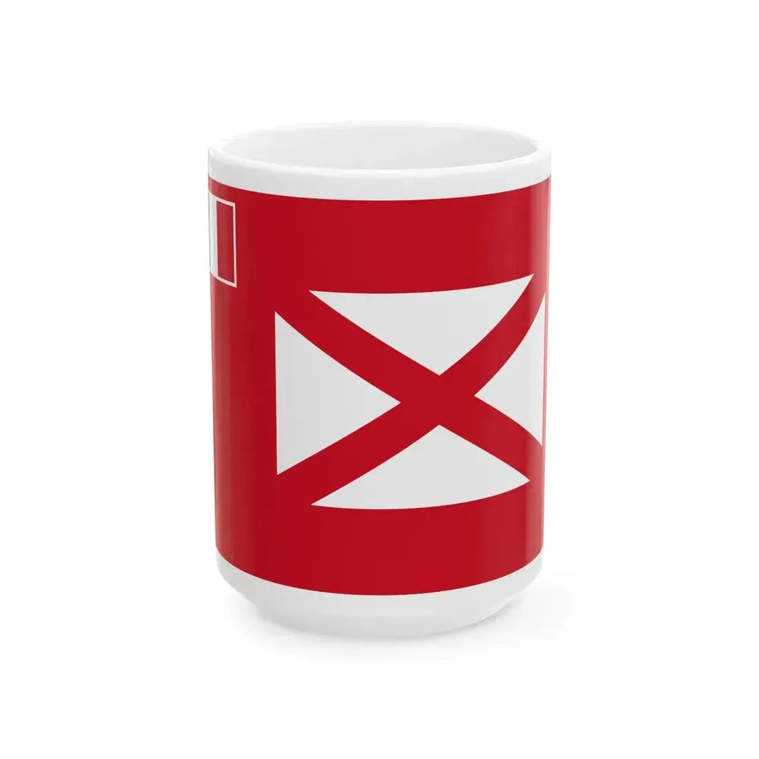 Flag of Wallis and Futuna 1887-1910 (Belgium) White Coffee Mug 15oz - Go Mug Yourself