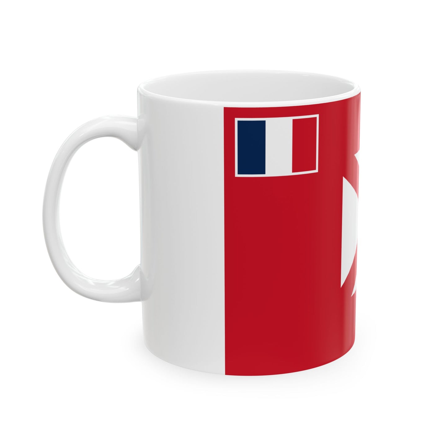 Flag of Wallis and Futuna 1887-1910 (Belgium) White Coffee Mug-Go Mug Yourself