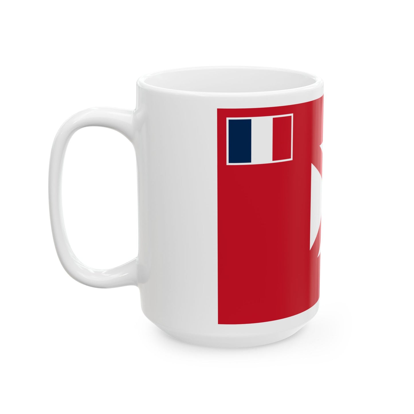 Flag of Wallis and Futuna 1887-1910 (Belgium) White Coffee Mug-Go Mug Yourself