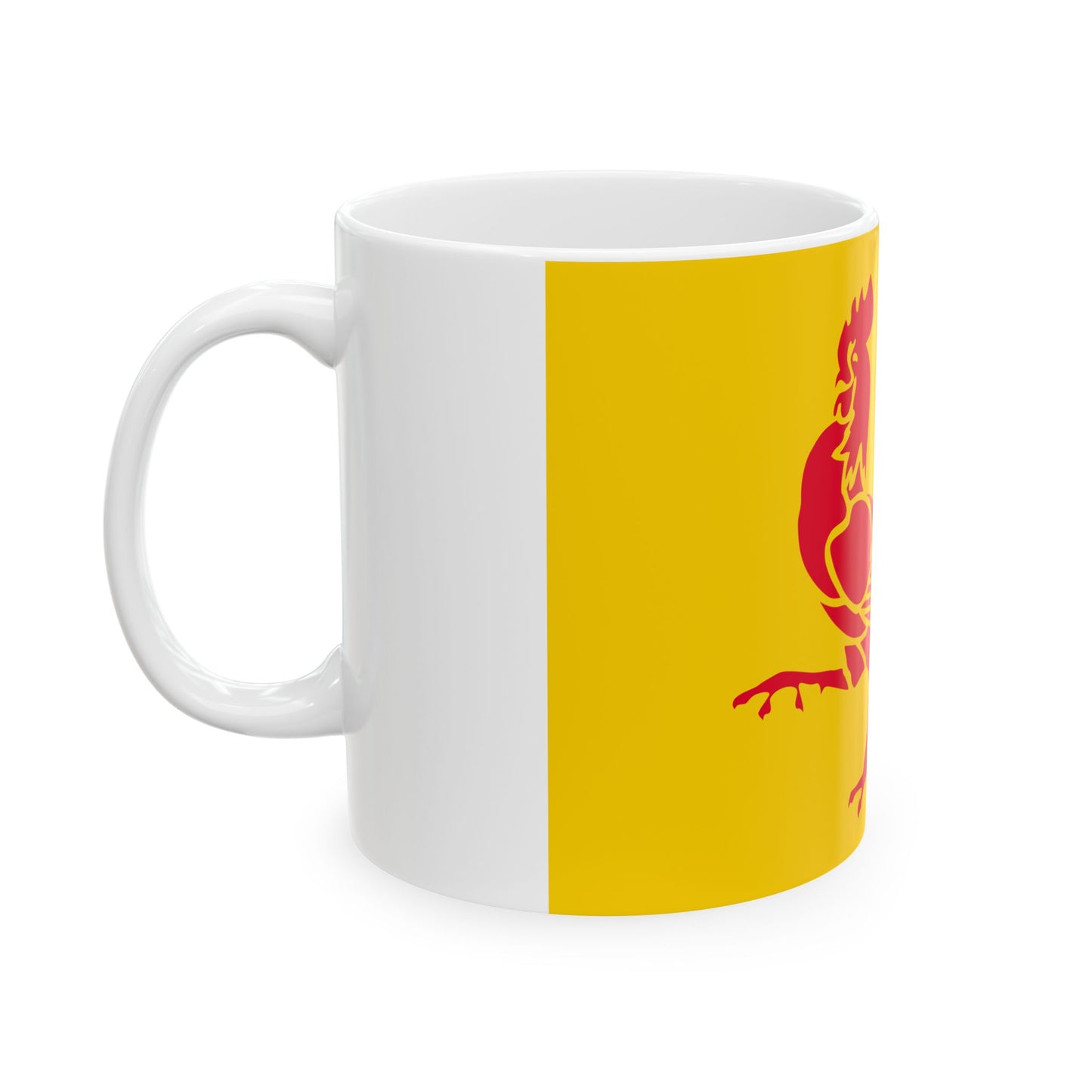 Flag of Wallonia (Belgium) White Coffee Mug-Go Mug Yourself