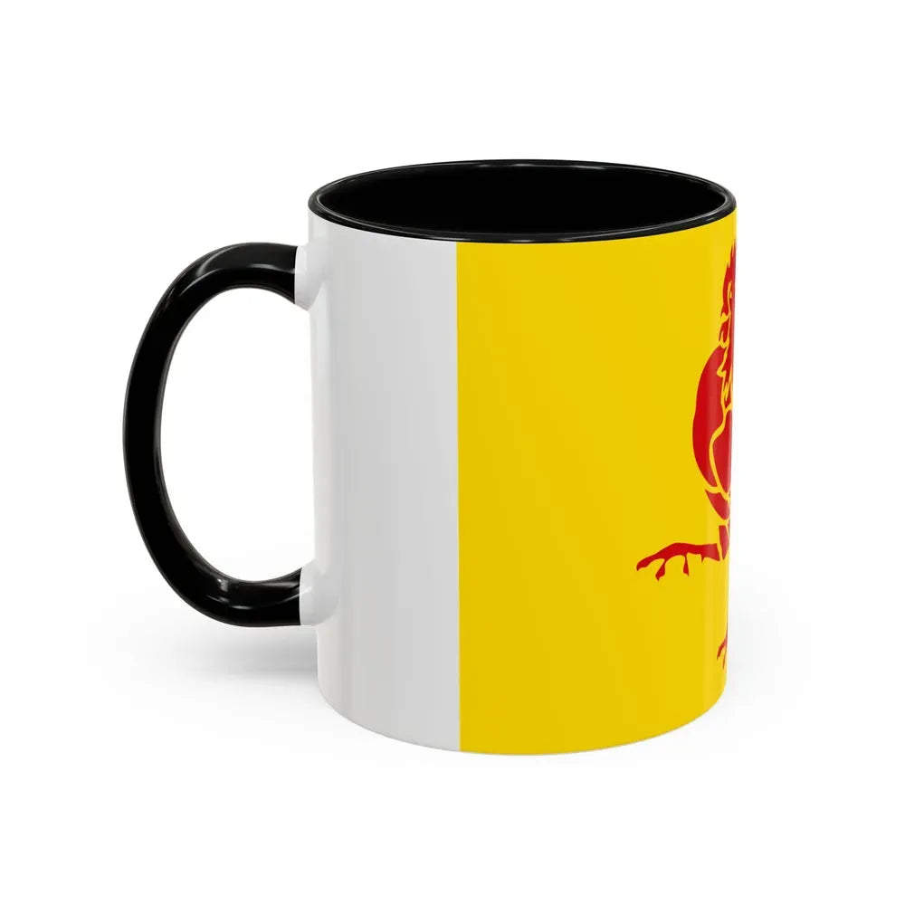 Flag of Wallonia the French Community and Walloon Region Belgium - Accent Coffee Mug - Go Mug Yourself