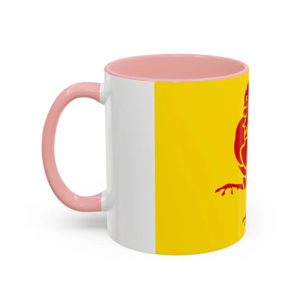 Flag of Wallonia the French Community and Walloon Region Belgium - Accent Coffee Mug - Go Mug Yourself