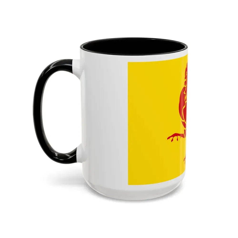 Flag of Wallonia the French Community and Walloon Region Belgium - Accent Coffee Mug - Go Mug Yourself