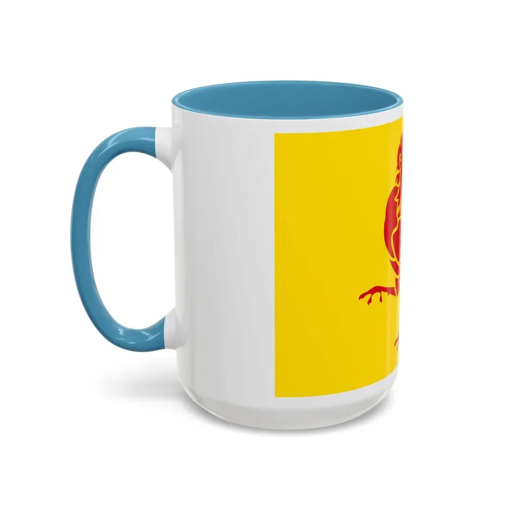 Flag of Wallonia the French Community and Walloon Region Belgium - Accent Coffee Mug - Go Mug Yourself