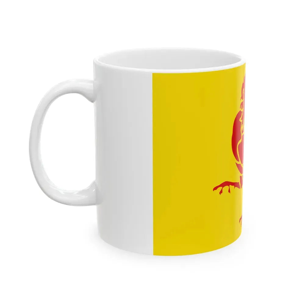 Flag of Wallonia the French Community and Walloon Region Belgium - White Coffee Mug - Go Mug Yourself