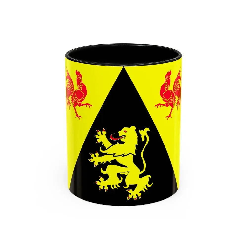 Flag of Walloon Brabant Belgium - Accent Coffee Mug 11oz Black - Go Mug Yourself