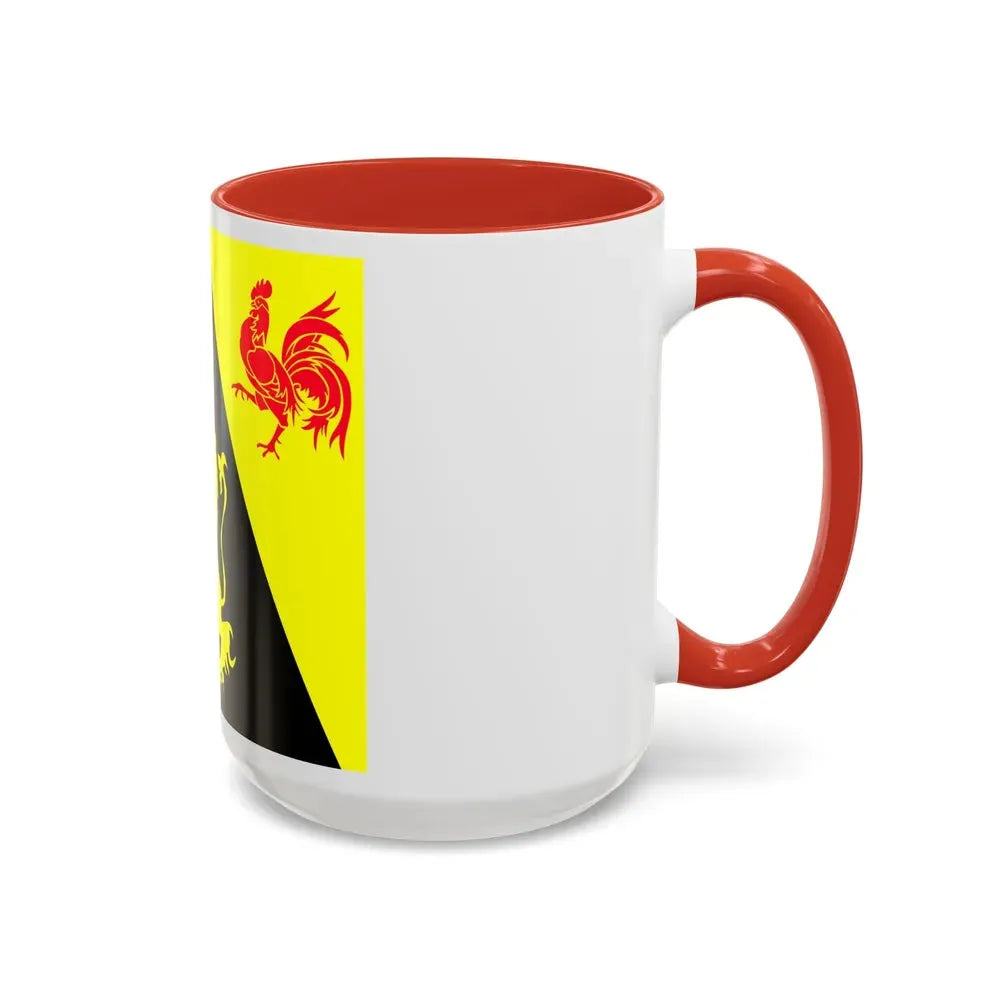 Flag of Walloon Brabant Belgium - Accent Coffee Mug - Go Mug Yourself