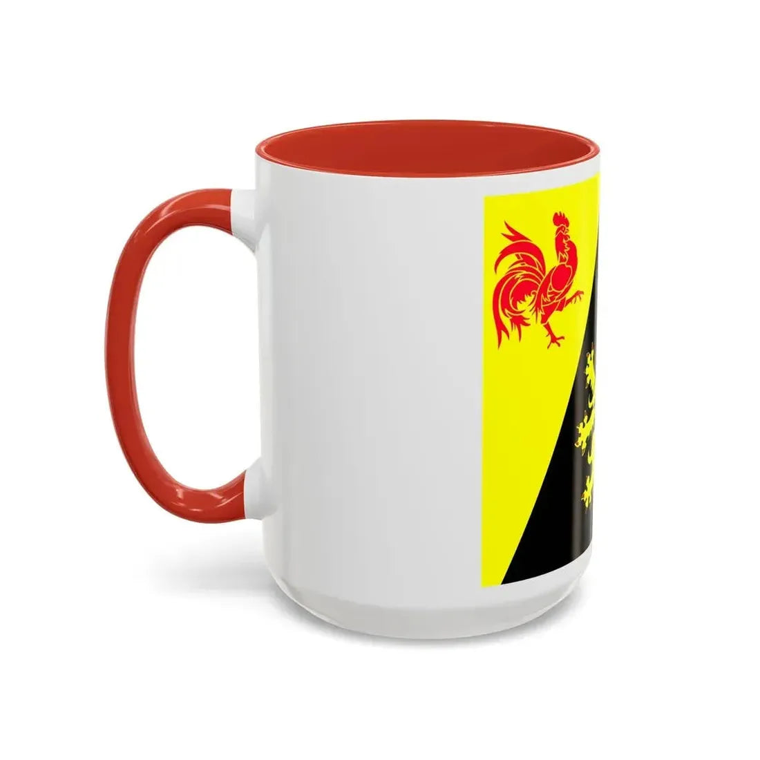 Flag of Walloon Brabant Belgium - Accent Coffee Mug - Go Mug Yourself