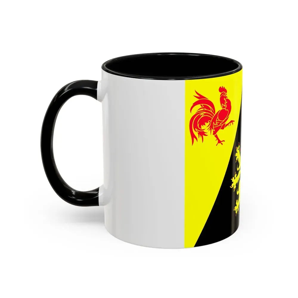 Flag of Walloon Brabant Belgium - Accent Coffee Mug - Go Mug Yourself