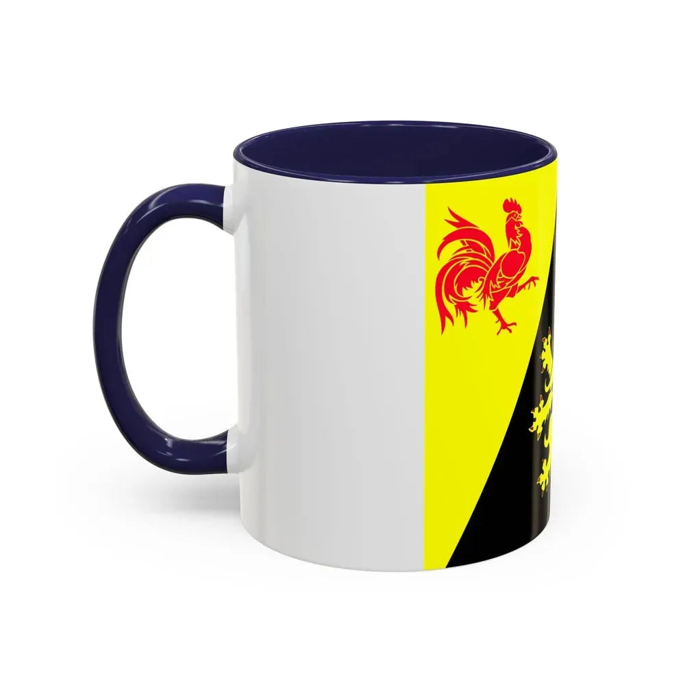 Flag of Walloon Brabant Belgium - Accent Coffee Mug - Go Mug Yourself