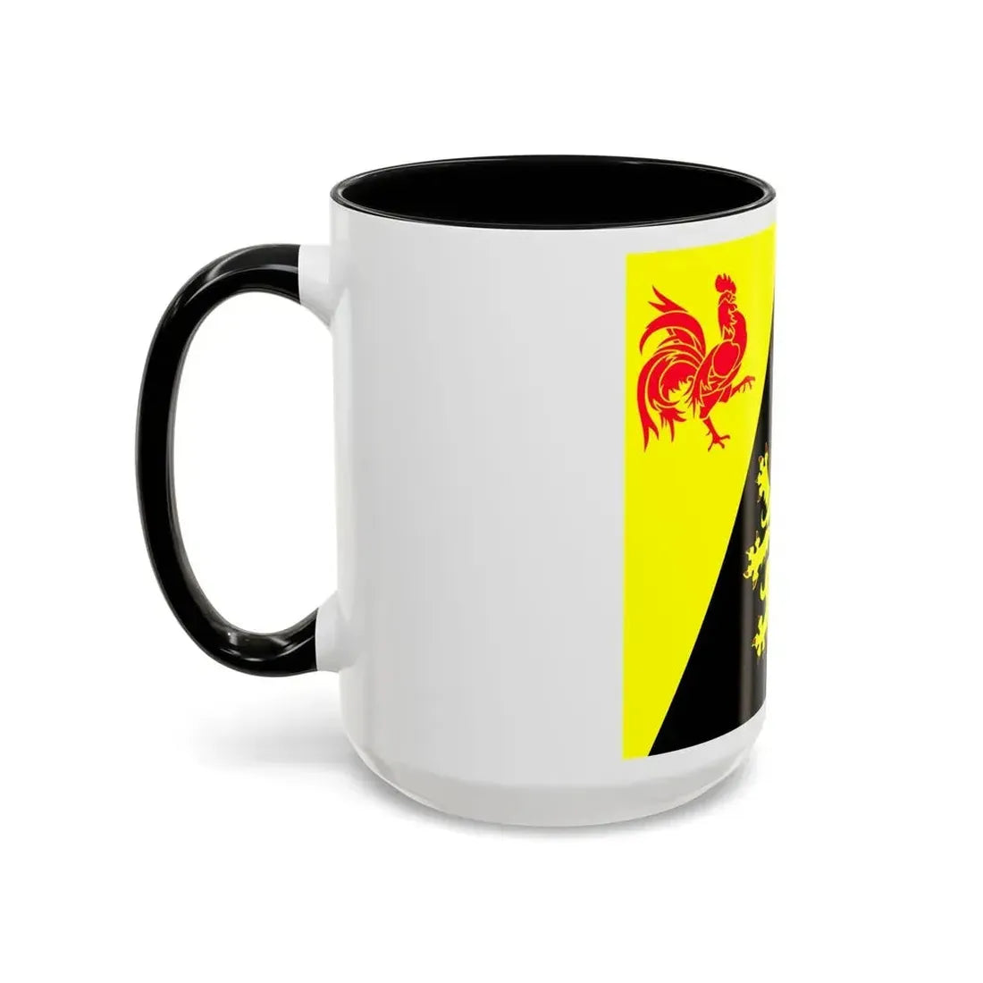 Flag of Walloon Brabant Belgium - Accent Coffee Mug - Go Mug Yourself