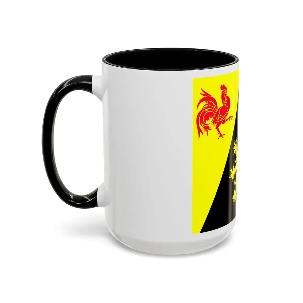 Flag of Walloon Brabant Belgium - Accent Coffee Mug - Go Mug Yourself