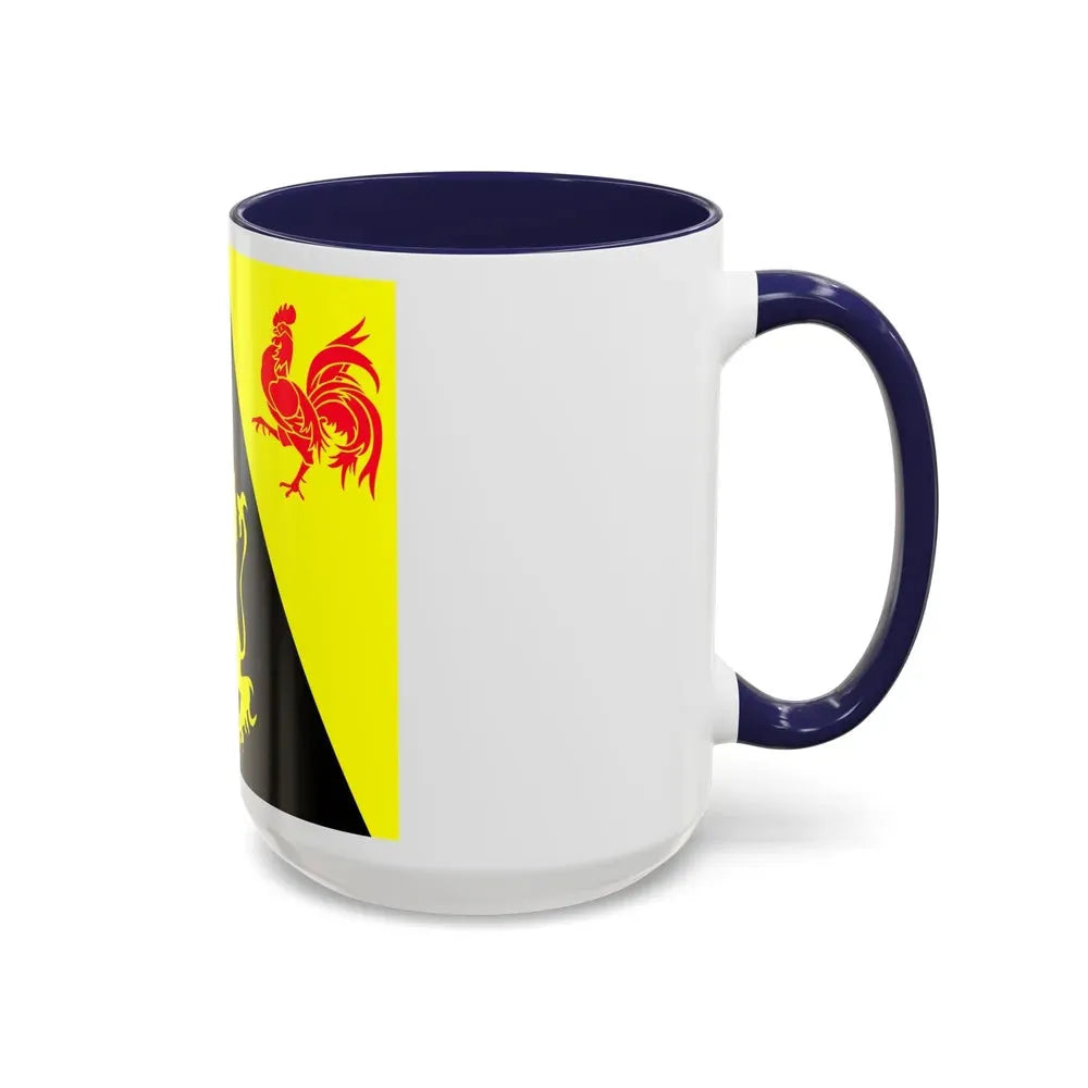 Flag of Walloon Brabant Belgium - Accent Coffee Mug - Go Mug Yourself