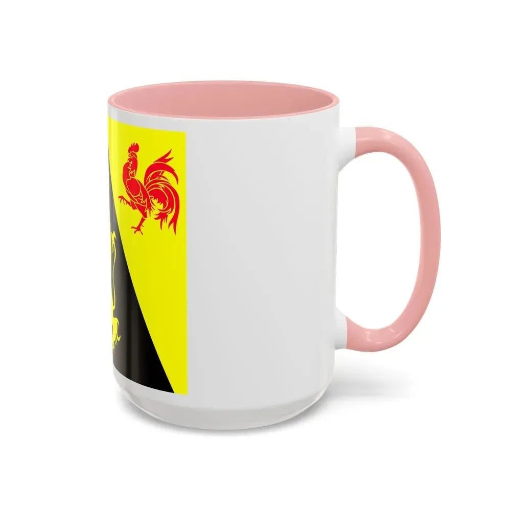 Flag of Walloon Brabant Belgium - Accent Coffee Mug - Go Mug Yourself