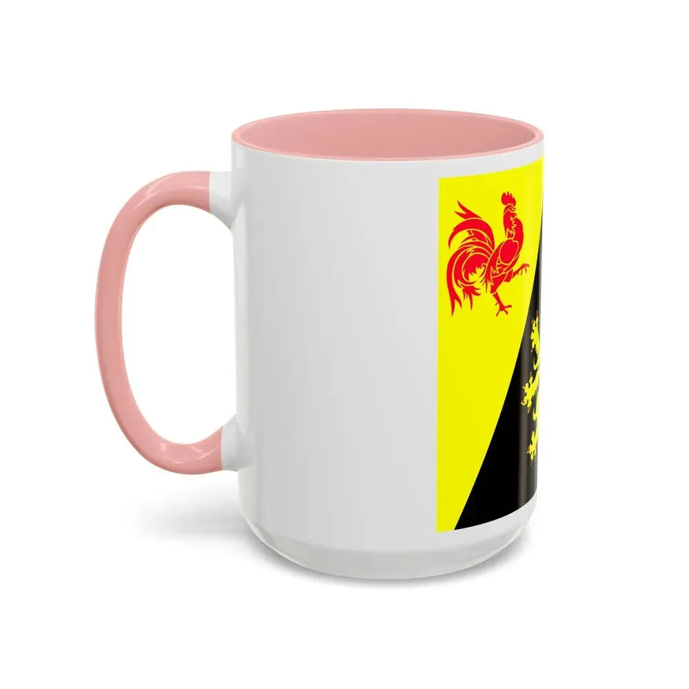 Flag of Walloon Brabant Belgium - Accent Coffee Mug - Go Mug Yourself