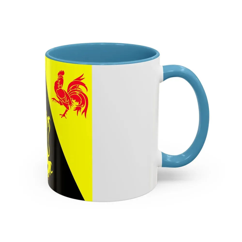 Flag of Walloon Brabant Belgium - Accent Coffee Mug - Go Mug Yourself