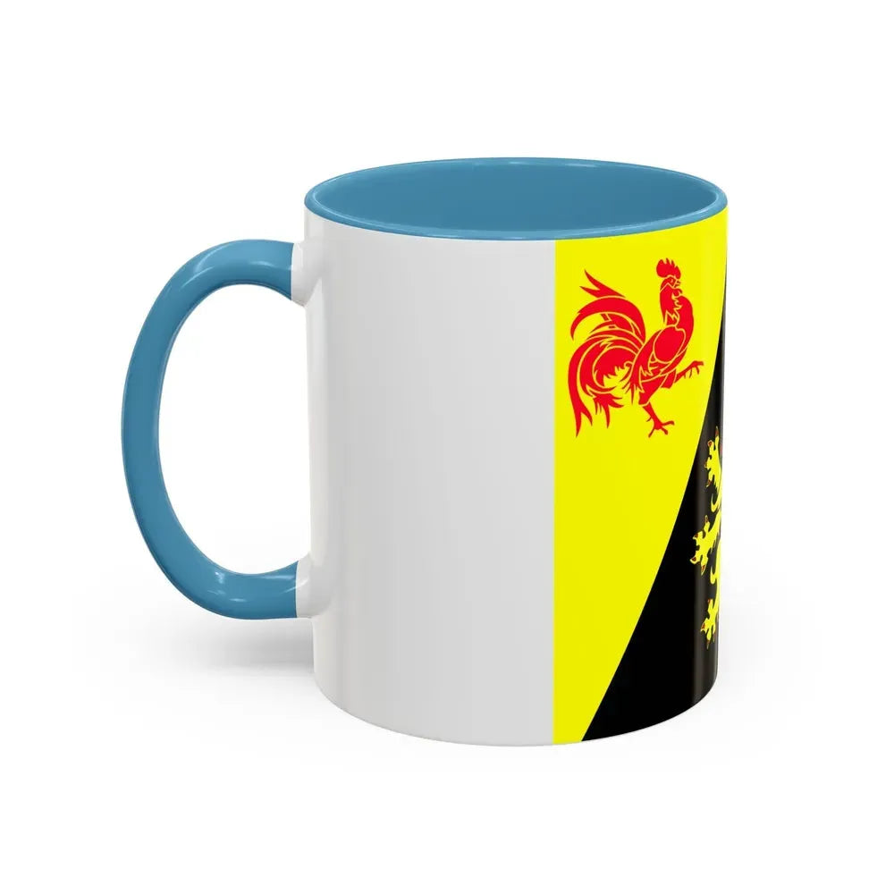 Flag of Walloon Brabant Belgium - Accent Coffee Mug - Go Mug Yourself