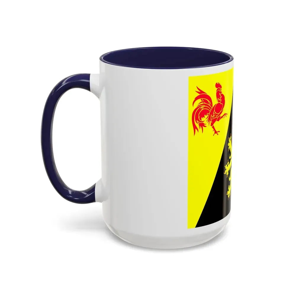 Flag of Walloon Brabant Belgium - Accent Coffee Mug - Go Mug Yourself