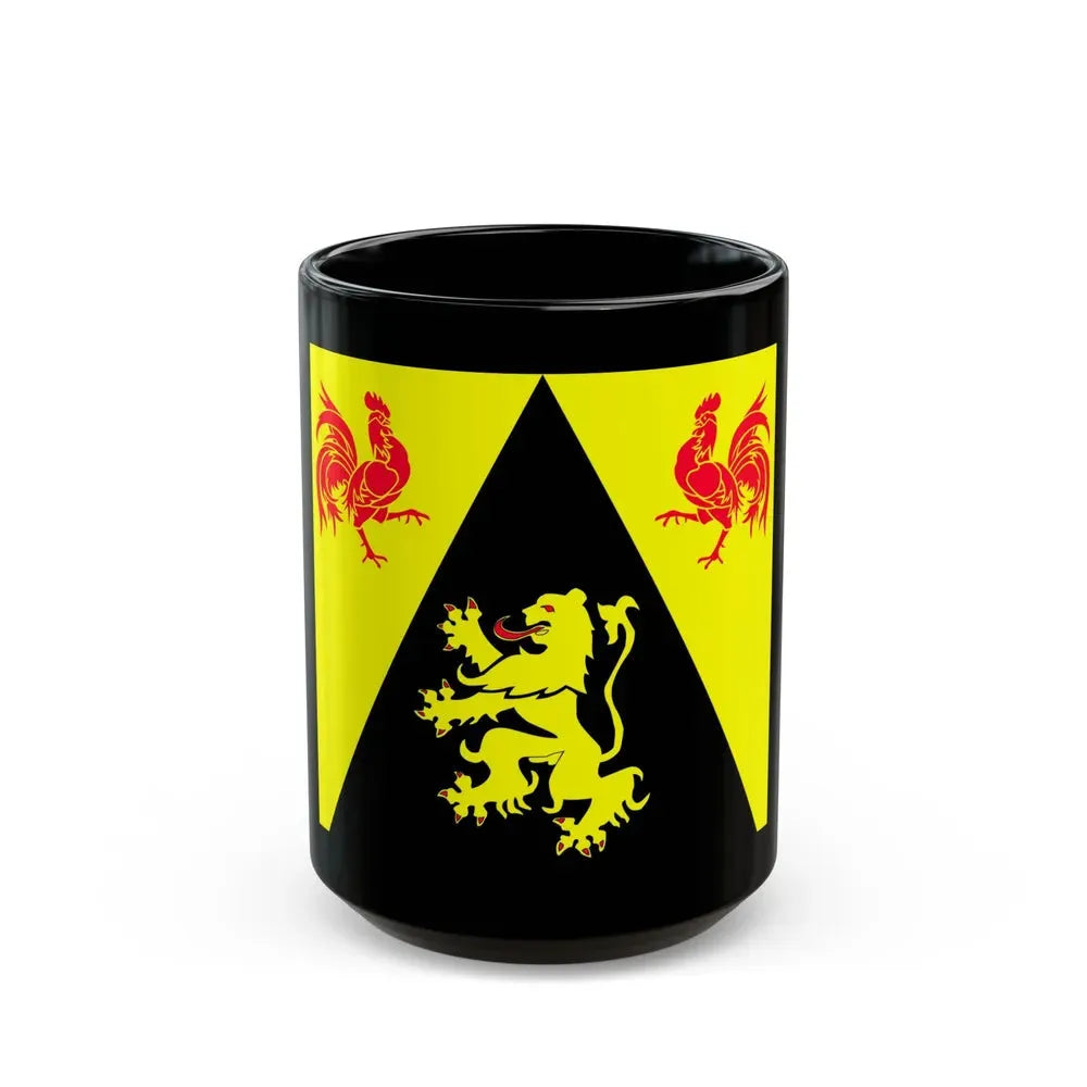 Flag of Walloon Brabant Belgium - Black Coffee Mug 15oz - Go Mug Yourself