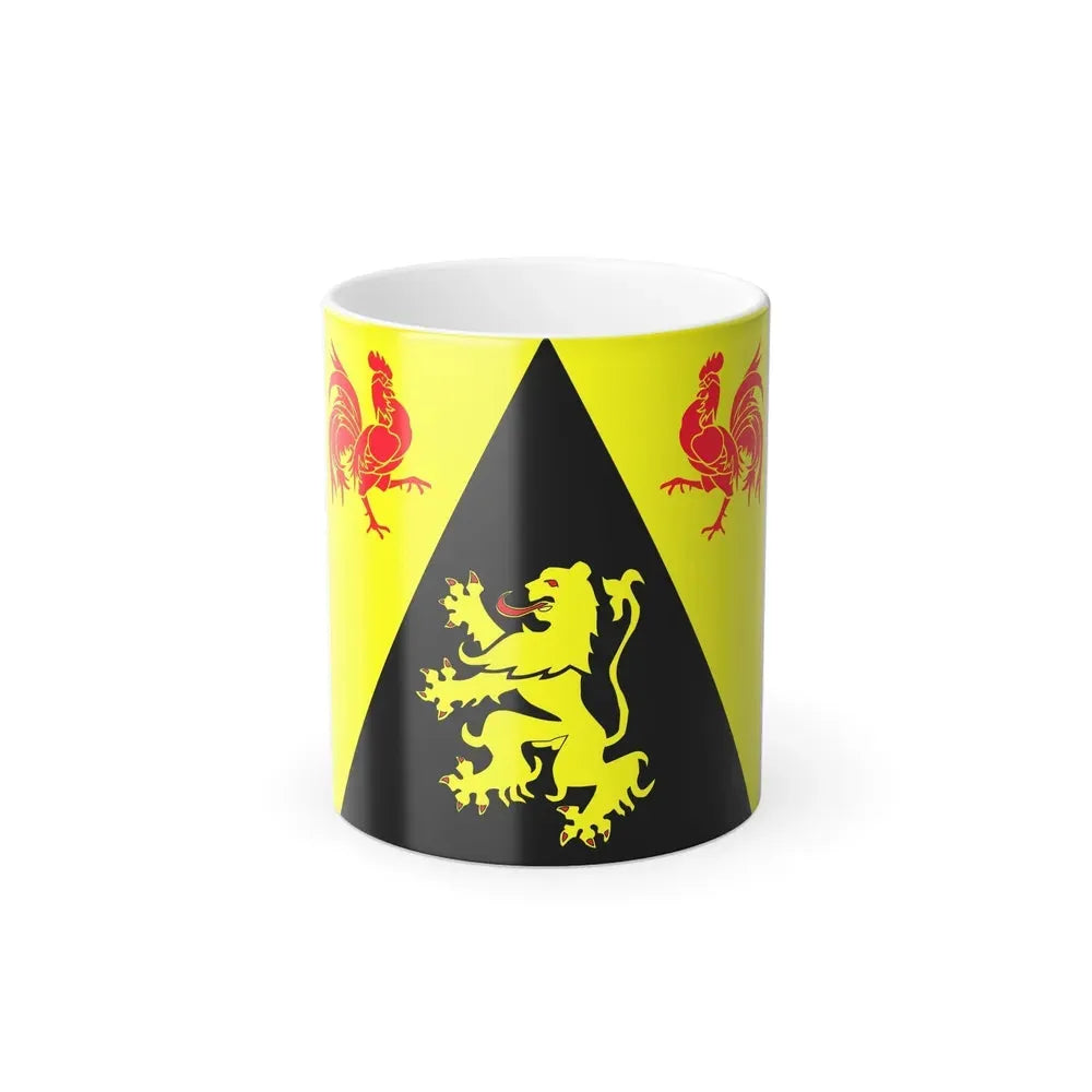 Flag of Walloon Brabant Belgium - Color Changing Coffee Mug 11oz - Go Mug Yourself