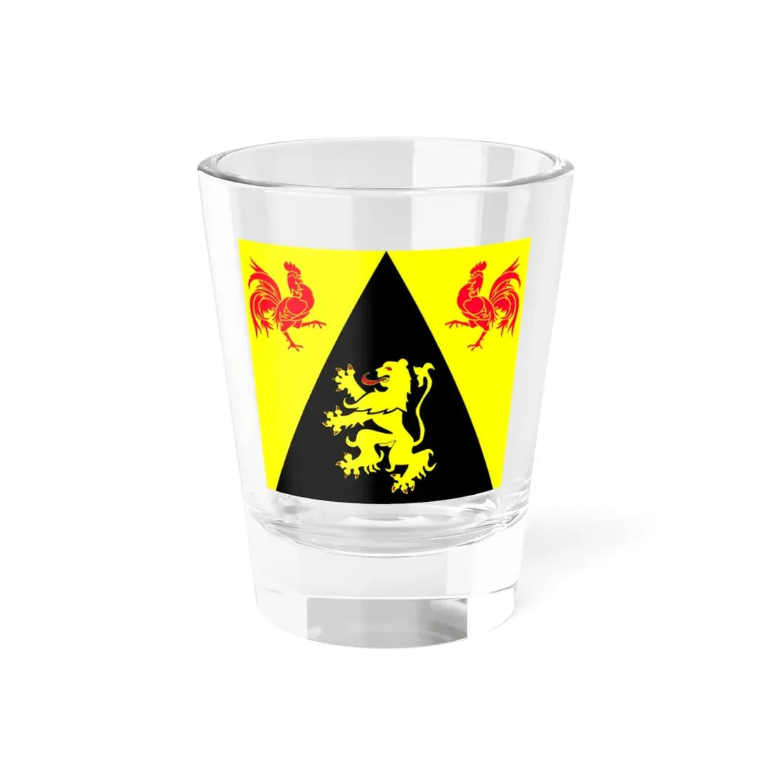 Flag of Walloon Brabant Belgium - Shot Glass 1.5oz 1.5oz - Go Mug Yourself