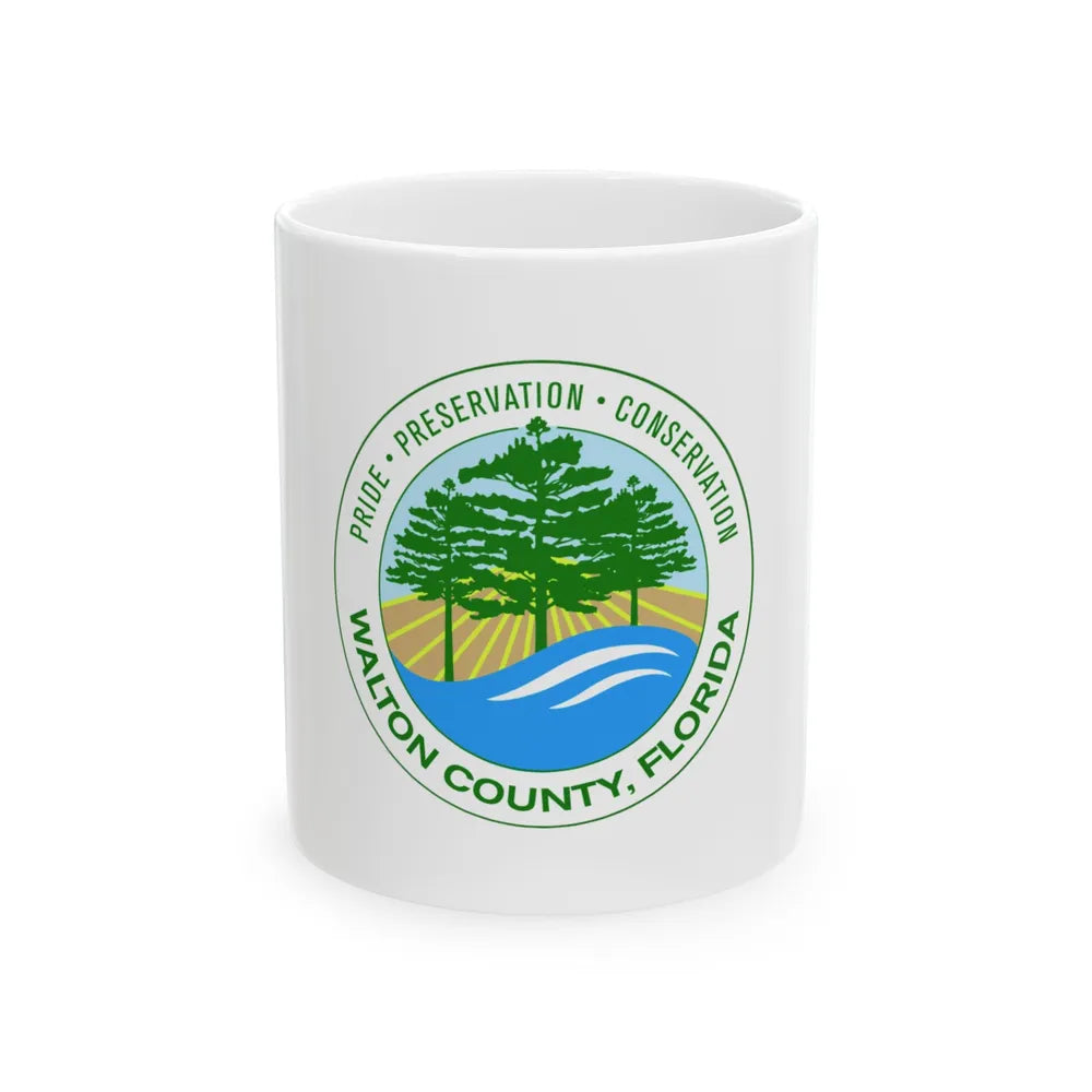 Flag of Walton County Florida (United States) White Coffee Mug 11oz - Go Mug Yourself