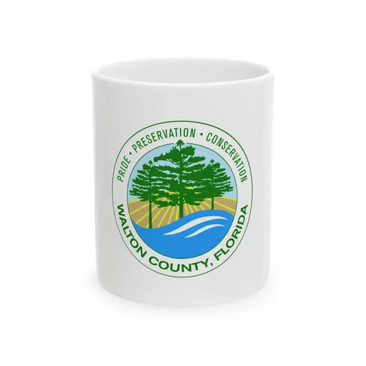 Flag of Walton County Florida (United States) White Coffee Mug 11oz - Go Mug Yourself
