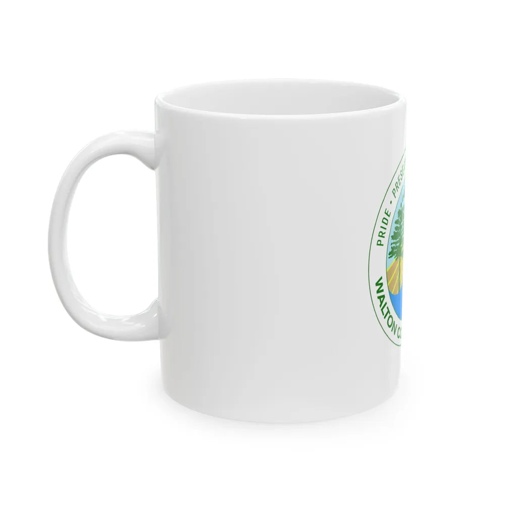 Flag of Walton County Florida (United States) White Coffee Mug - Go Mug Yourself