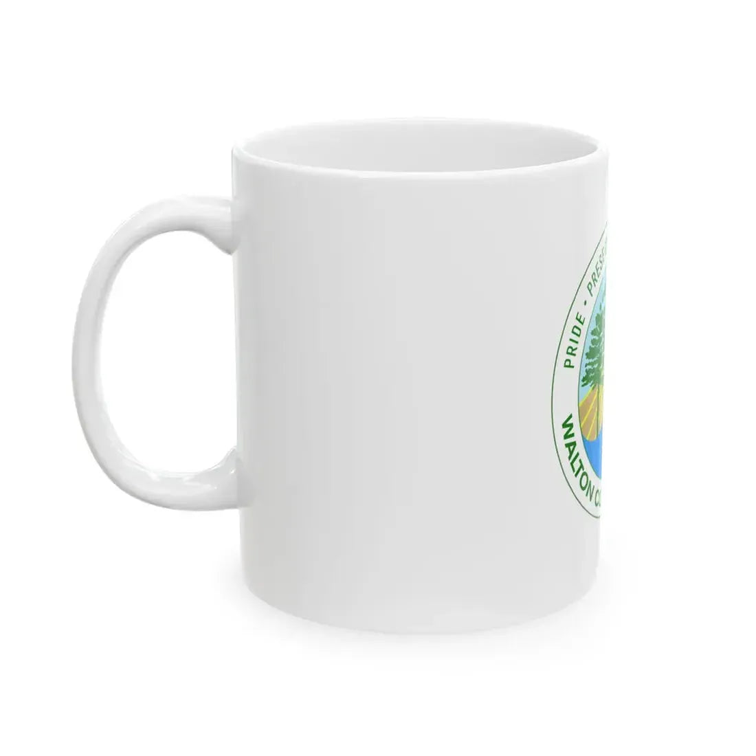 Flag of Walton County Florida (United States) White Coffee Mug - Go Mug Yourself