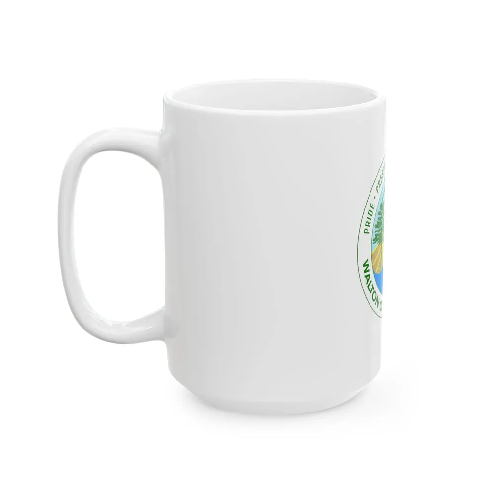Flag of Walton County Florida (United States) White Coffee Mug - Go Mug Yourself