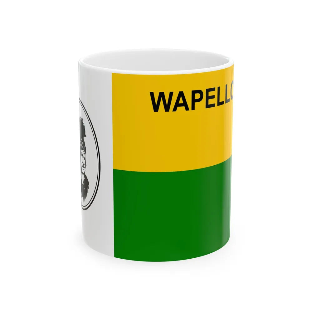 Flag of Wapello County Iowa Sesquicentennial (United States) White Coffee Mug 11oz - Go Mug Yourself