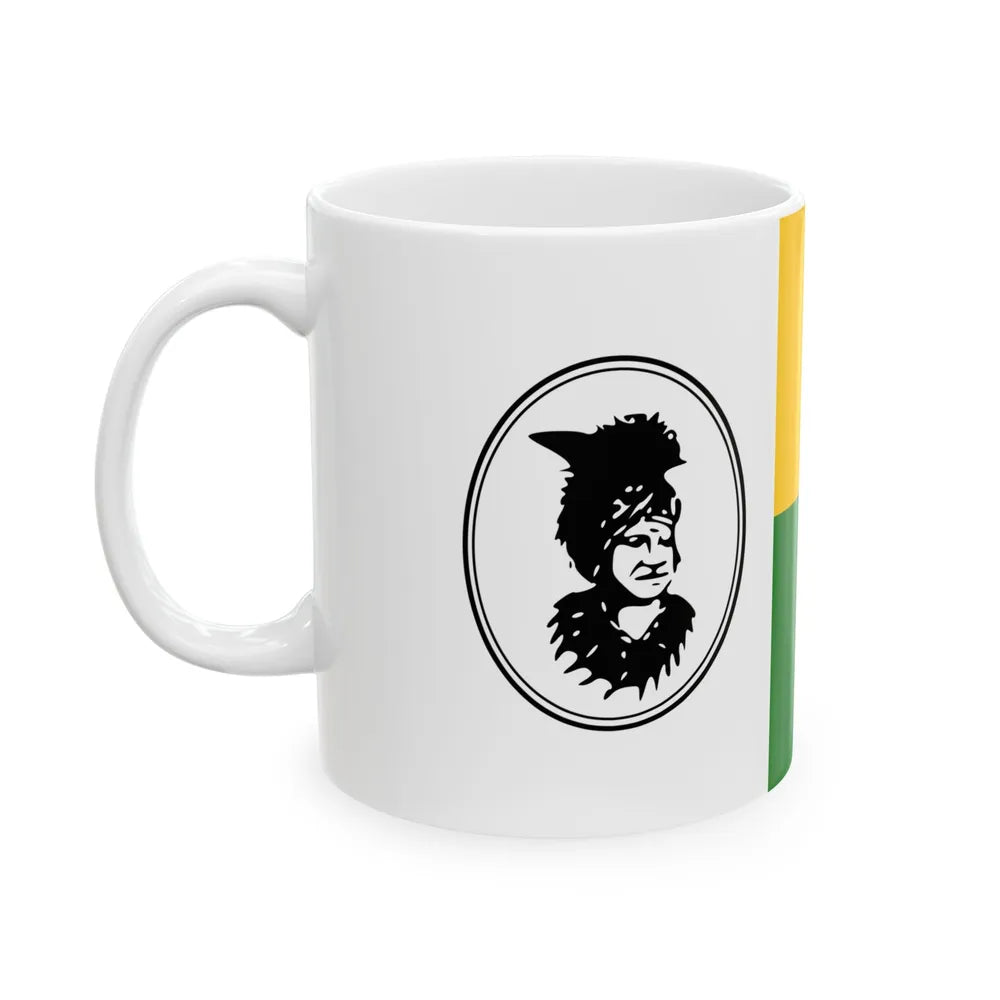 Flag of Wapello County Iowa Sesquicentennial (United States) White Coffee Mug - Go Mug Yourself