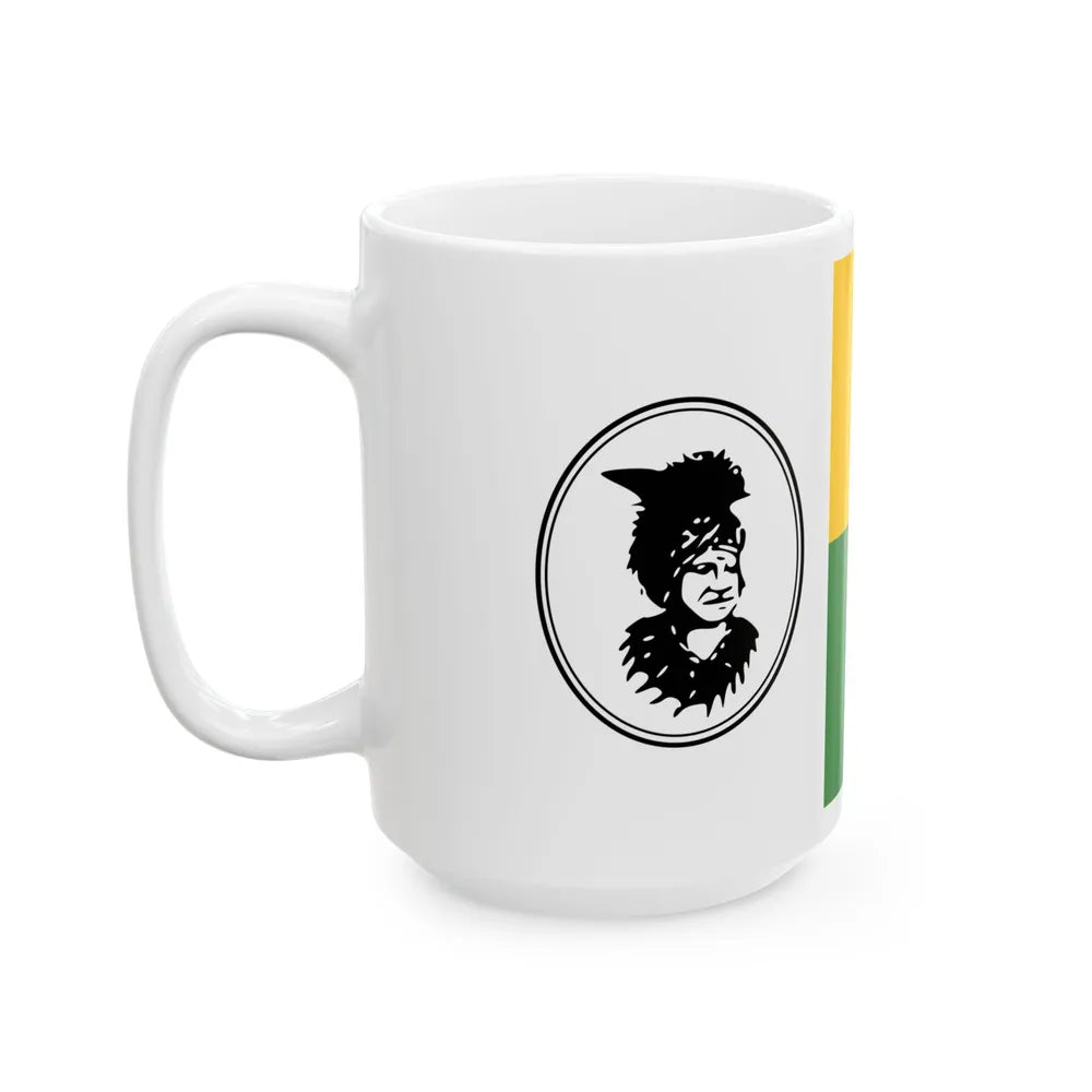 Flag of Wapello County Iowa Sesquicentennial (United States) White Coffee Mug - Go Mug Yourself