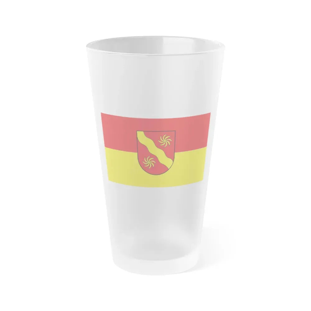 Flag of Warendorf Germany - Frosted Pint Glass 16oz 16oz Frosted - Go Mug Yourself