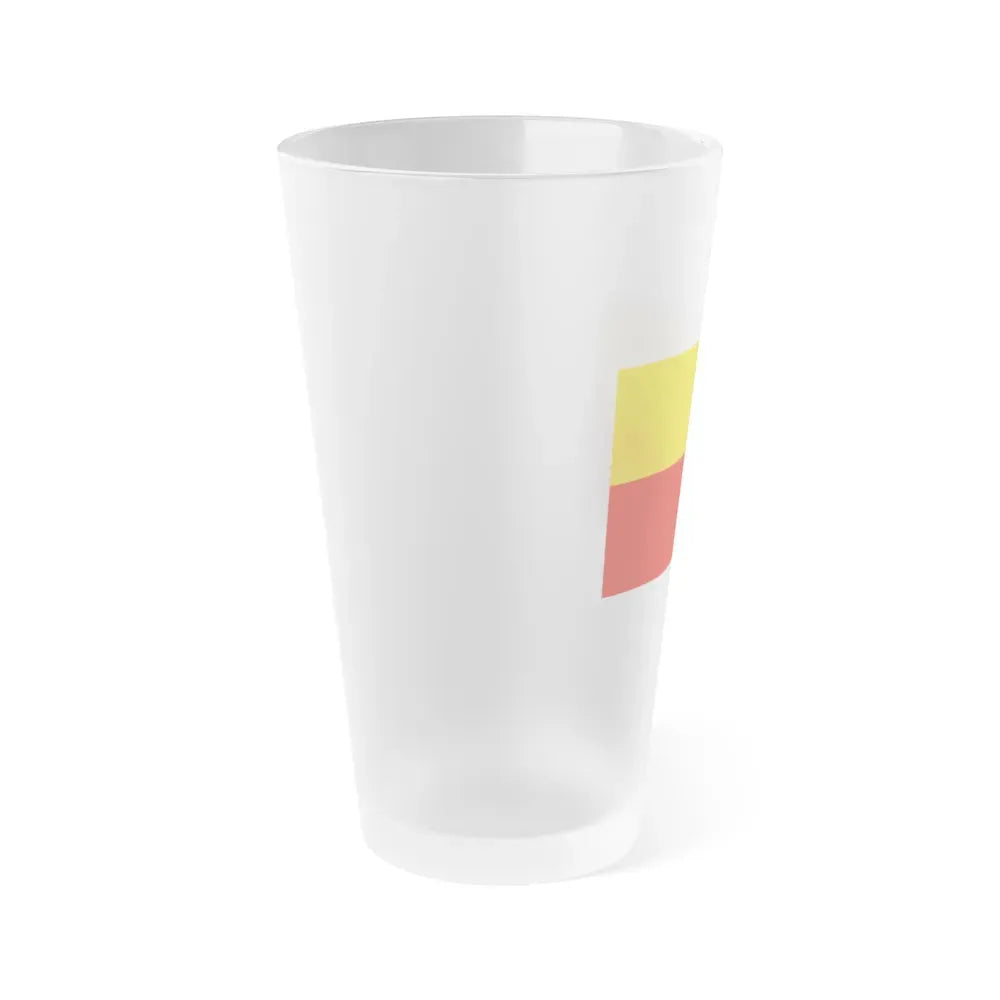 Flag of Warsaw Poland - Frosted Pint Glass 16oz - Go Mug Yourself