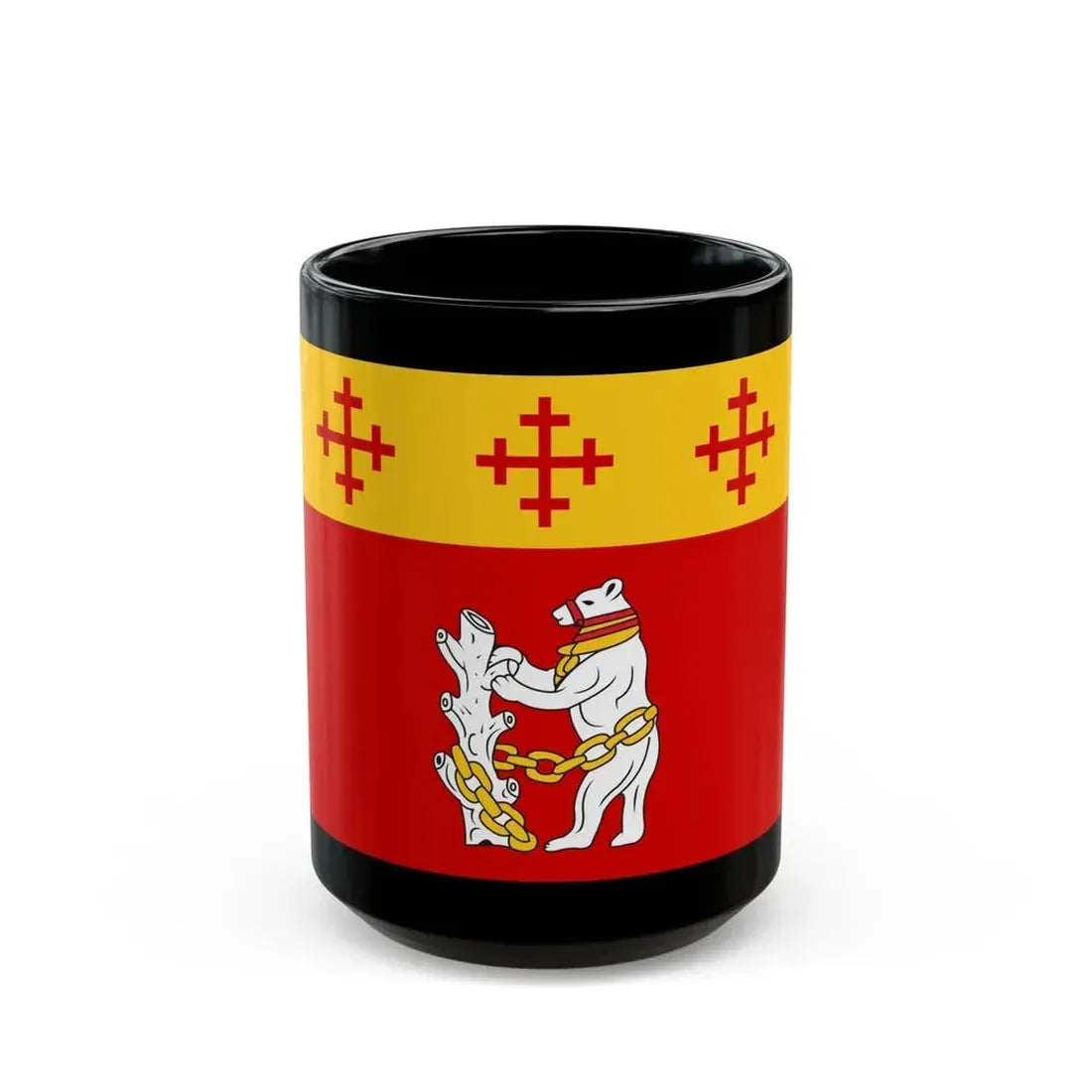 Flag of Warwickshire UK - Black Coffee Mug 15oz - Go Mug Yourself